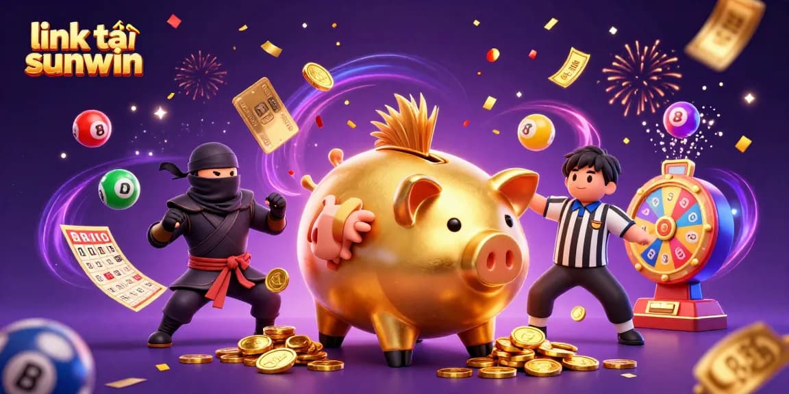 Join the excitement and win with link tải sunwin featuring a dynamic casino scene with vibrant game elements.