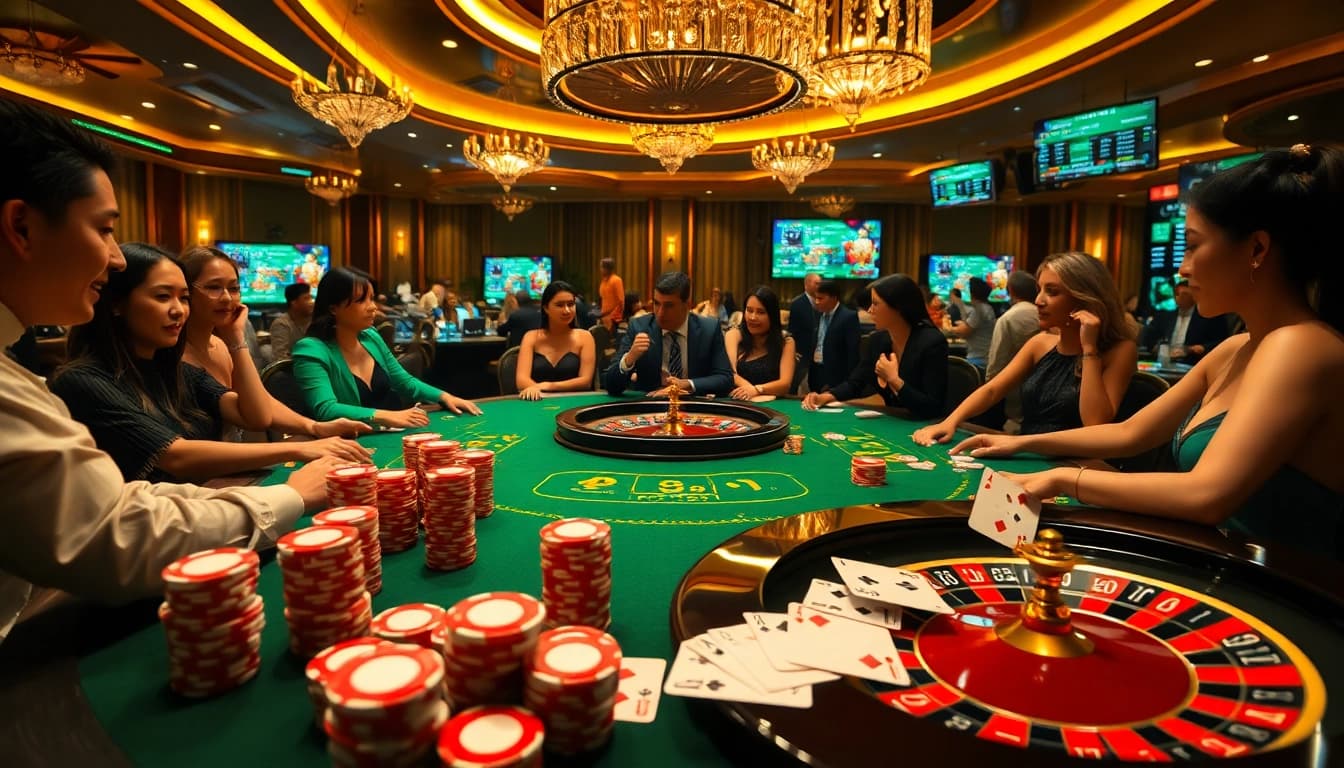 High-stakes poker game at vipwin88.co.com with players immersed in the action.