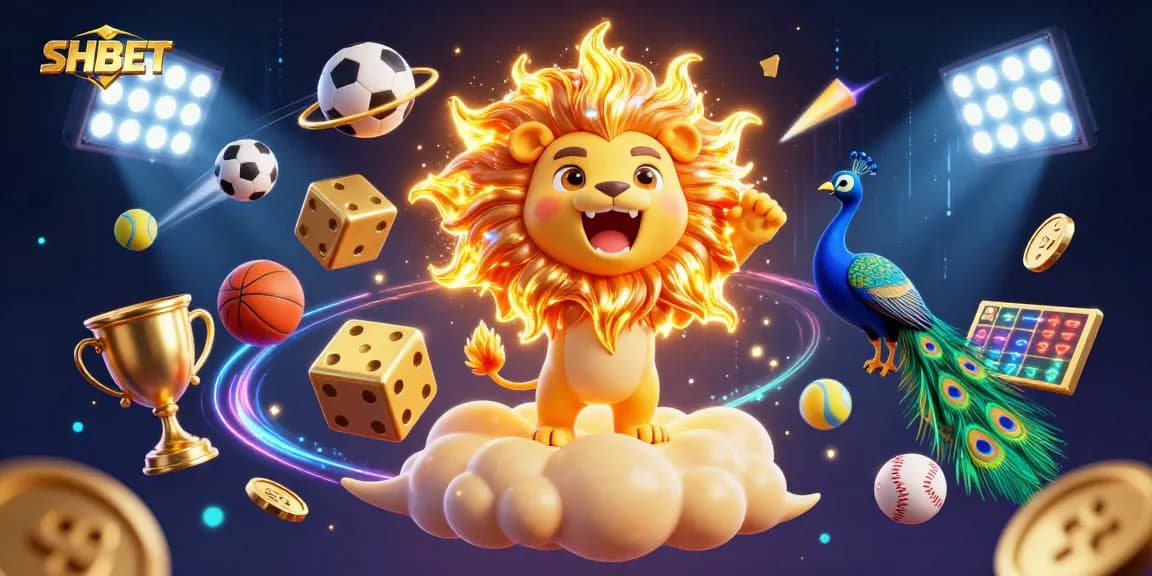 Experience thrilling sports betting at SHBET with dynamic 3D casino and vibrant game elements.