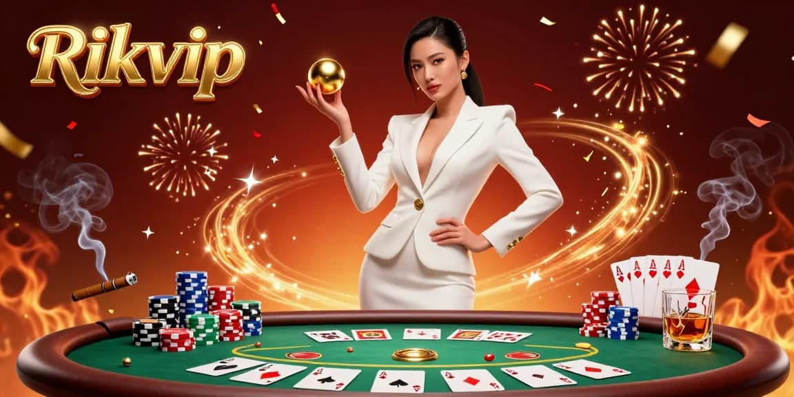 Experience thrilling gaming at Rikvip, where vibrant casino elements create an immersive environment.