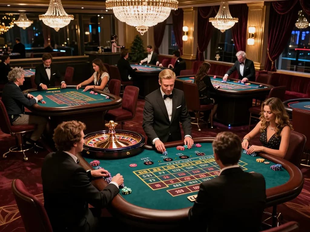 Experience the thrill of placing bets at the roulette table while connecting with the CM88 LINK community in a luxurious casino setting.