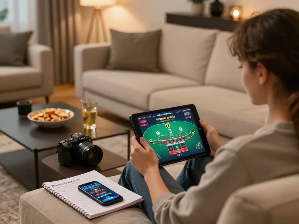 Engaging gameplay experience at 789club on a tablet, featuring live dealer blackjack.