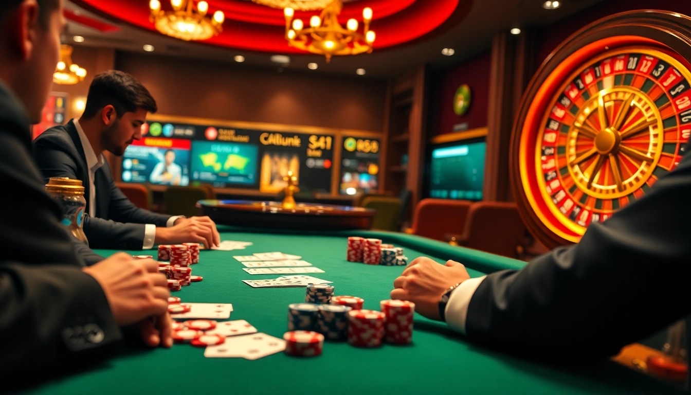 Experience high-stakes poker action with gg88 link at a luxurious casino table.