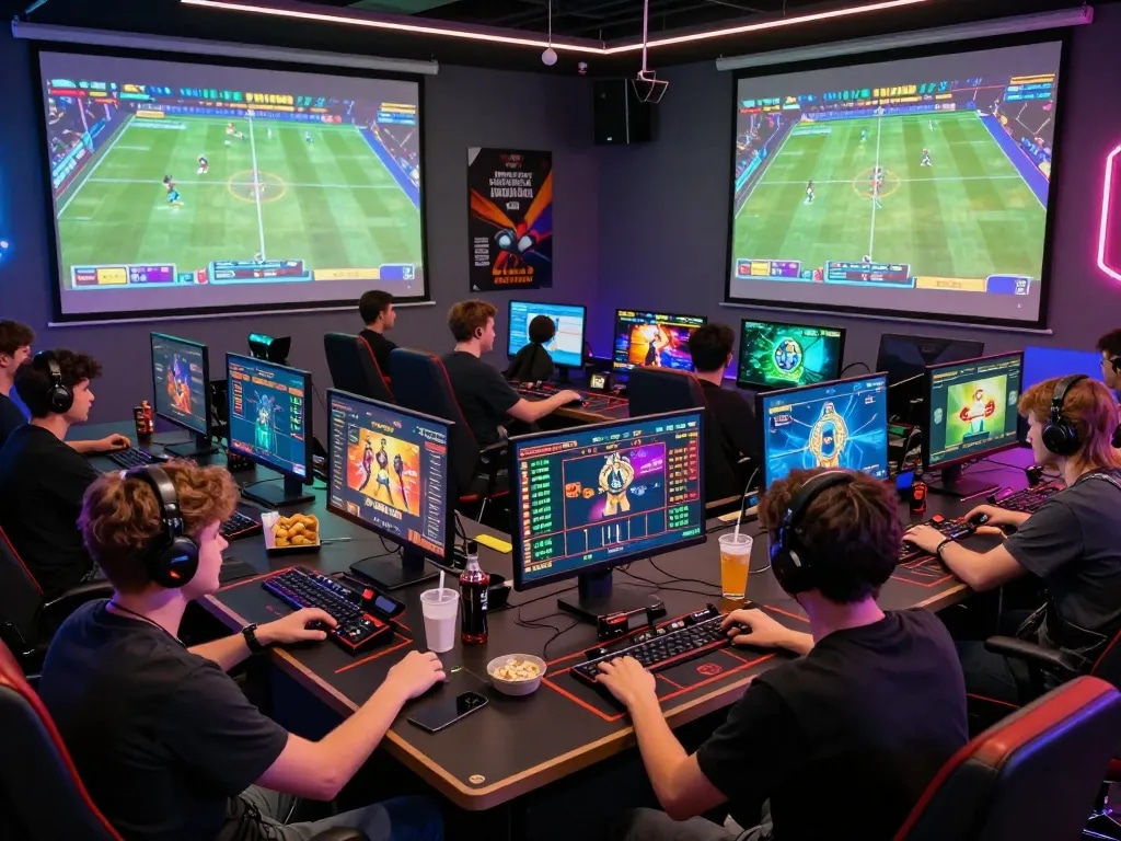 Engaging online gaming atmosphere with players immersed in betting activities at https://33win.fitness/, showcasing diverse sports and casino games.