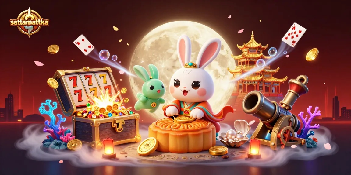 Engage in sattamattka action with a lively 3D scene featuring fantastical characters and dynamic casino elements.