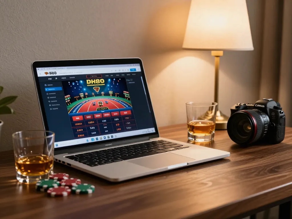 Engaging online gambling session with DH88 platform displayed, showcasing strategy and comfort for responsible gaming.