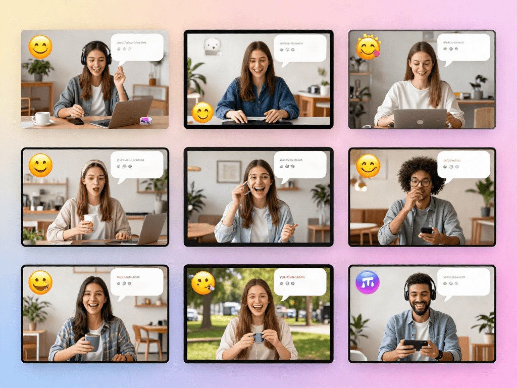 Engaging spicychat virtual chatroom scene with diverse users sharing lively discussions from unique settings.