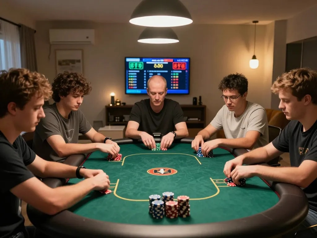 Players engage in a strategic game of poker at tg88, highlighting competitive spirit and gaming atmosphere.