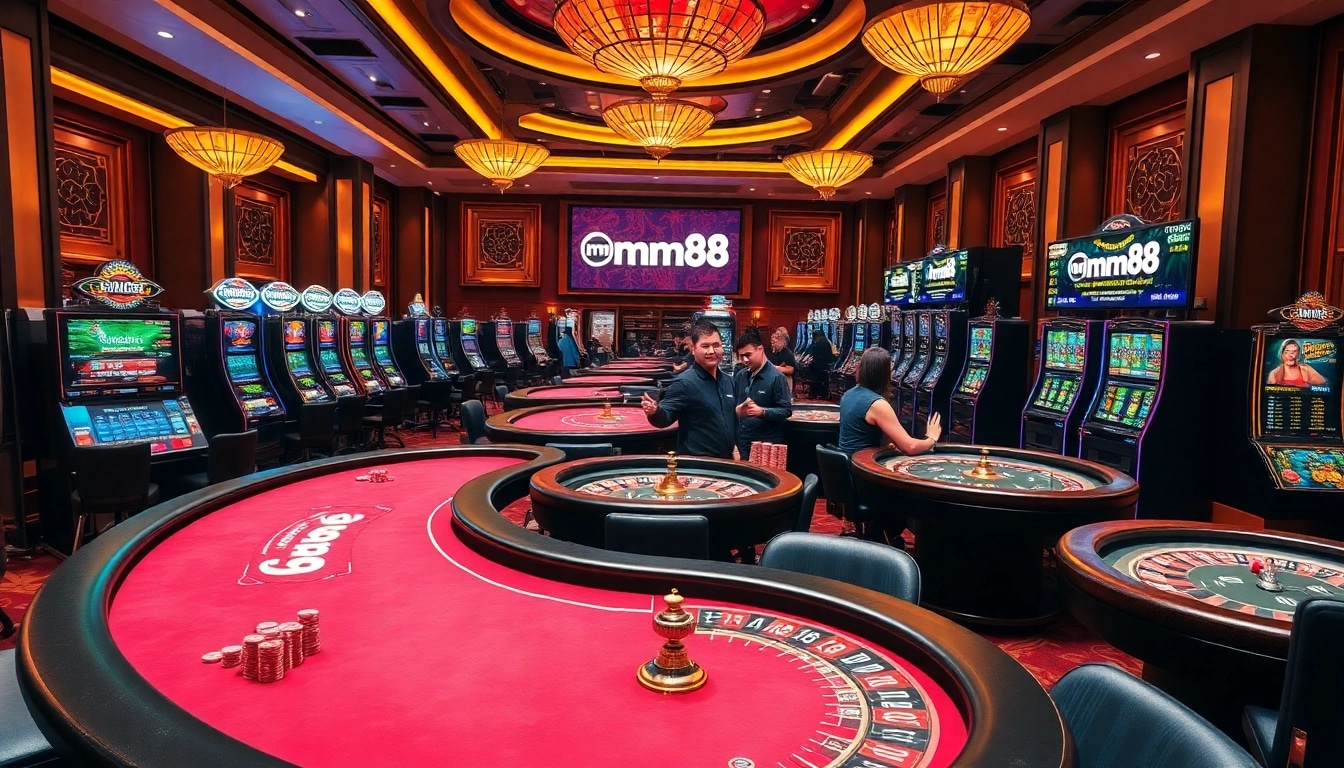 Experience thrilling gameplay at mm88 with dynamic casino tables and vibrant gambling action.