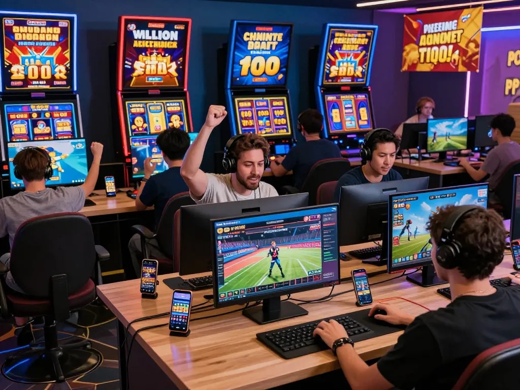 Exciting gaming experience on PG88 platform with players enjoying diverse online games in a vibrant digital setting.