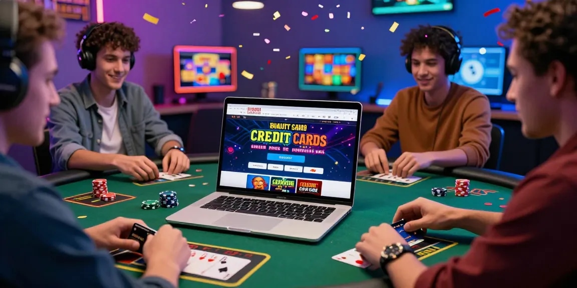 Engaged players at home enjoying casinos that accept credit cards with vibrant online games and festive atmosphere.