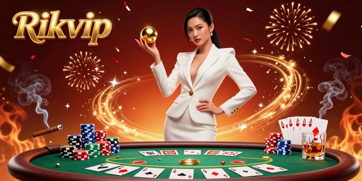Experience thrilling gaming at Rikvip, where vibrant casino elements create an immersive environment.