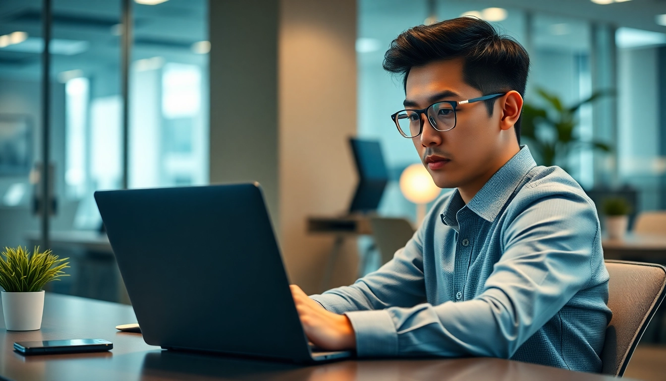 Enhancing productivity with WhatsApp网页版 in a modern office setting.