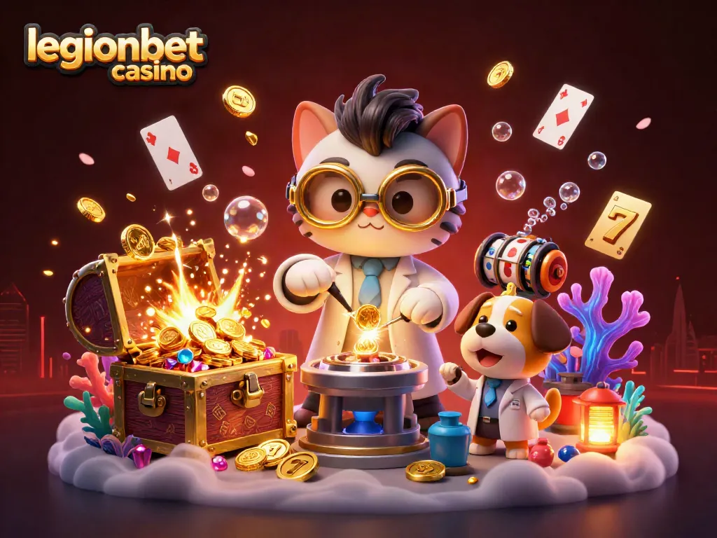 Win big with games from legionbet casino in this vibrant and energetic 3D scene.