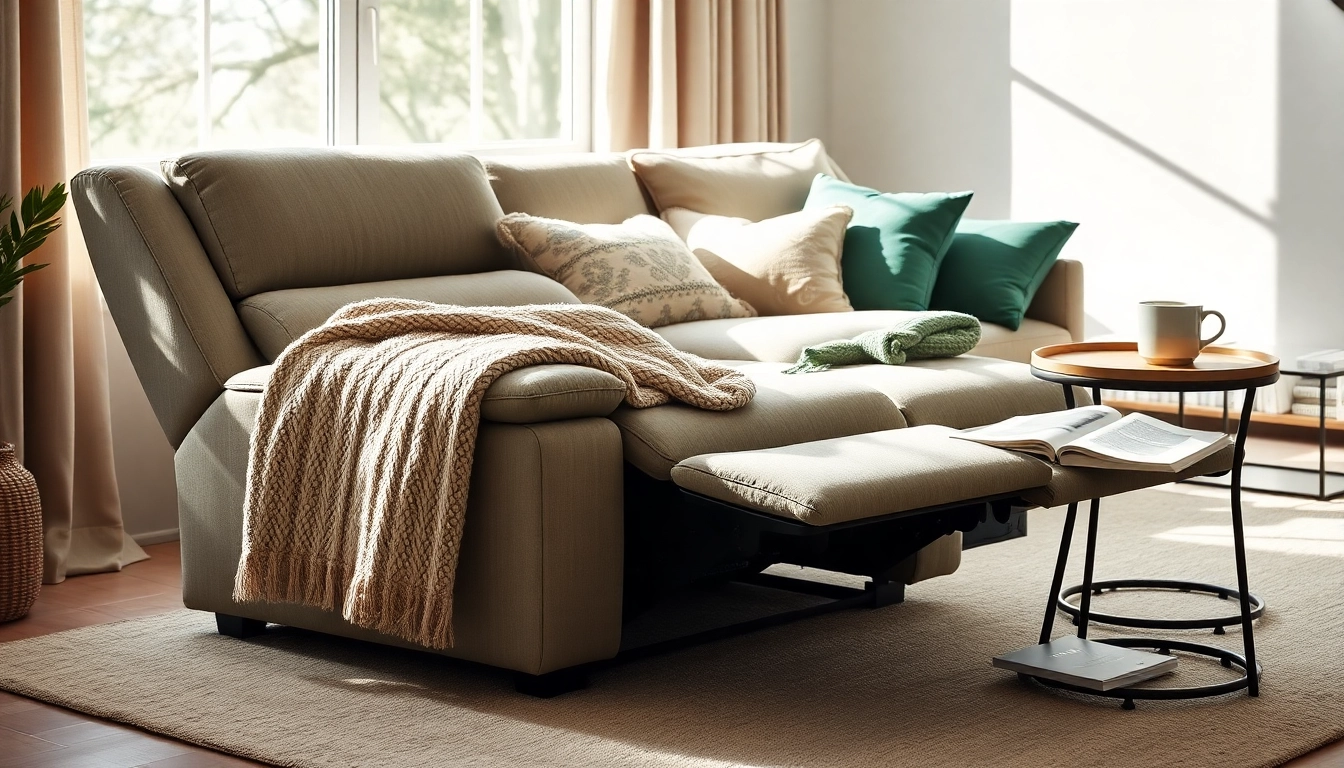 Relax in a comfortable lay flat recliner with a cozy atmosphere and inviting decor.