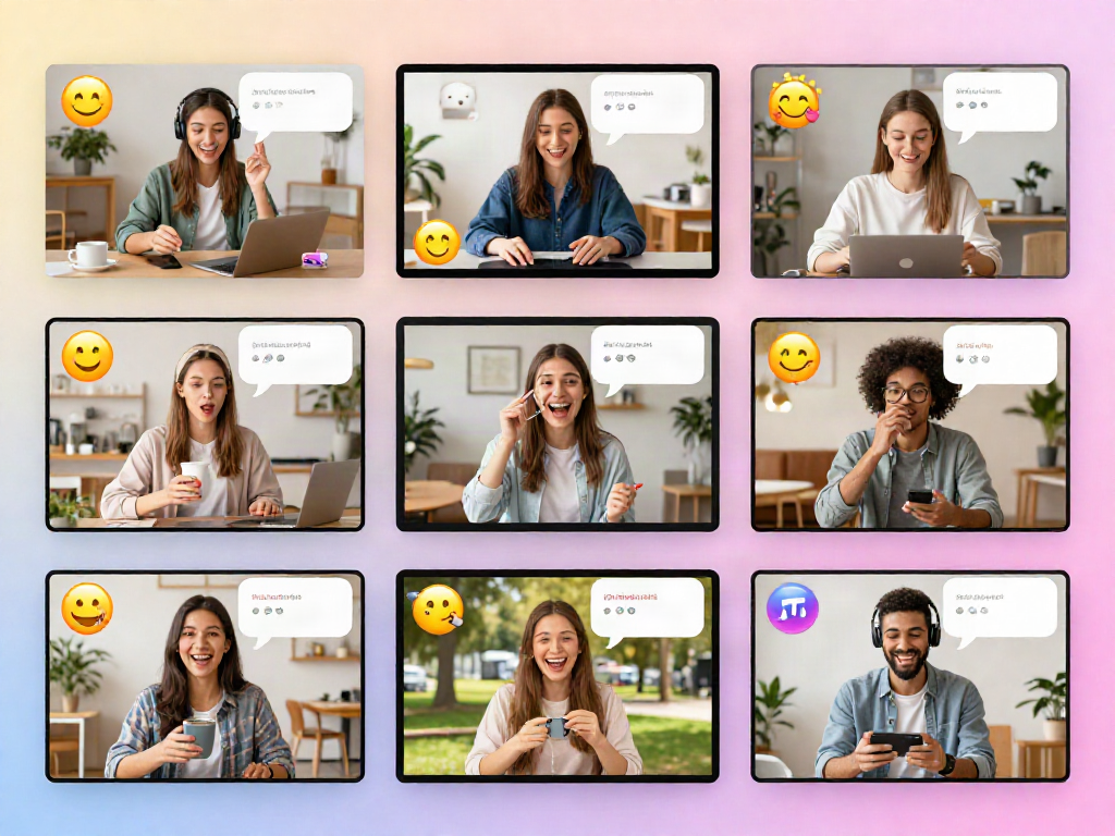Engaging spicychat virtual chatroom scene with diverse users sharing lively discussions from unique settings.