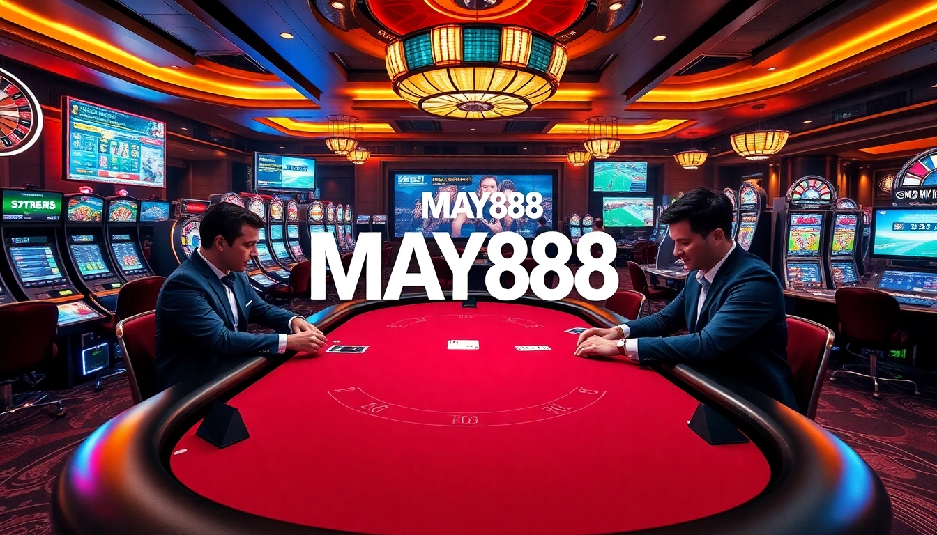 Join the thrilling game at https://may88.click/ with lively players at a poker table filled with action.