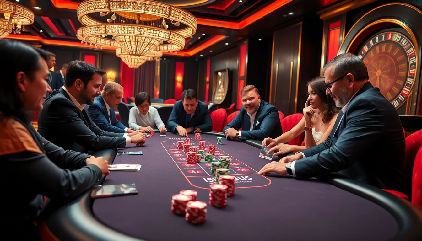 S8 poker table scene showcasing excitement and vibrant gameplay with chips and cards.