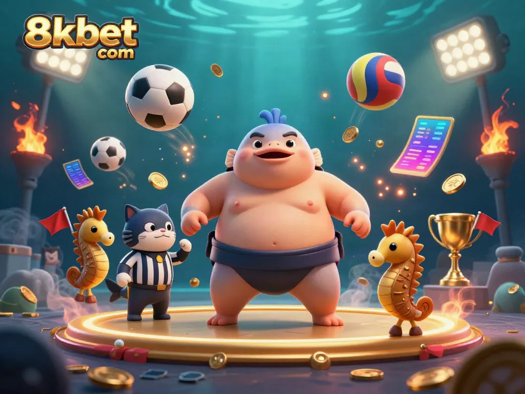 Experience the vibrant atmosphere of 8xbet com with a lively underwater casino scene.