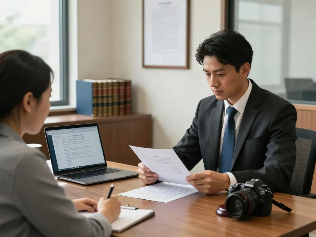 DUI lawyer Cobb County GA consulting with a client in a professional office setting.