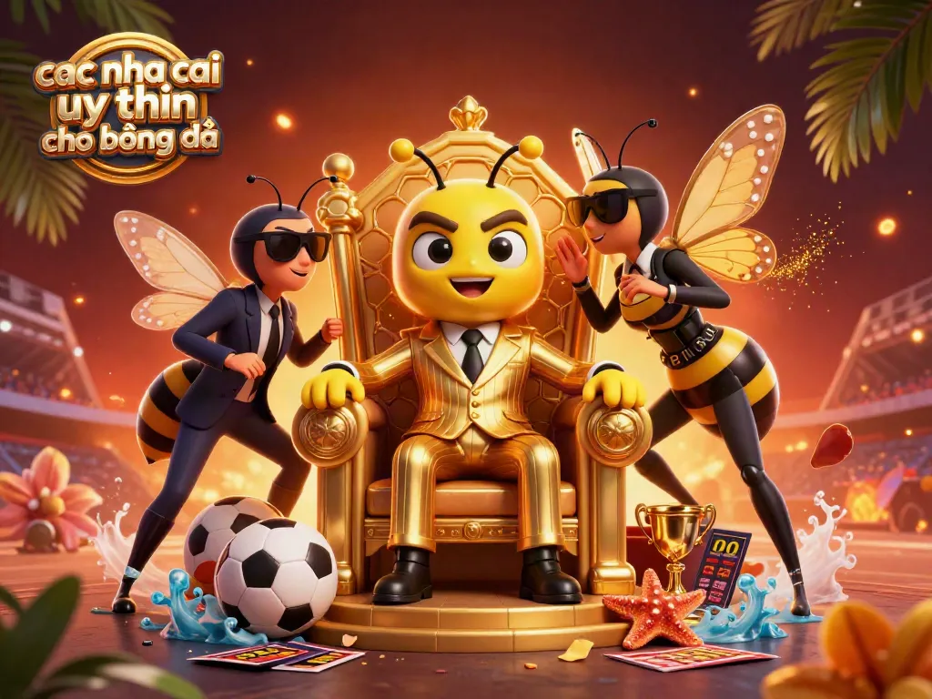 Bet on football with trusted bookmakers in a vibrant 3D scene showcasing sports-themed elements.