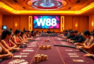 Experience the luxurious online gaming atmosphere at W88.nyc, featuring exciting games like Baccarat and Blackjack.
