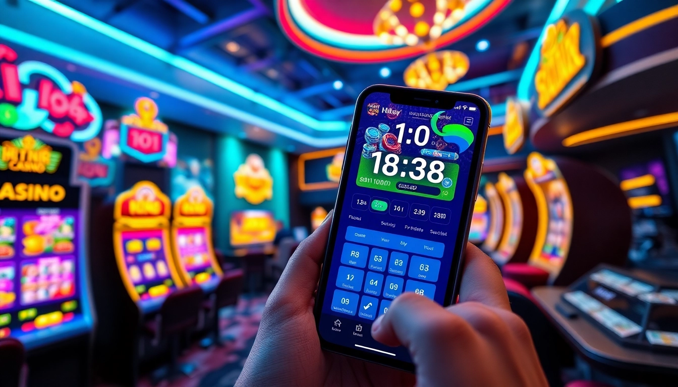Experience the excitement of online betting at stimmgewitter.org with a modern casino interface showcasing vibrant slot machines.