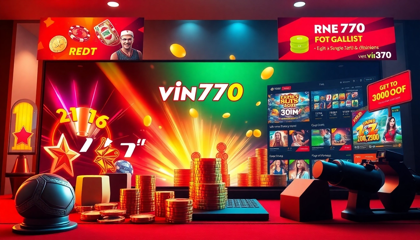 Engaging online gaming platform showcasing vin777.gb.net with lively casino elements.