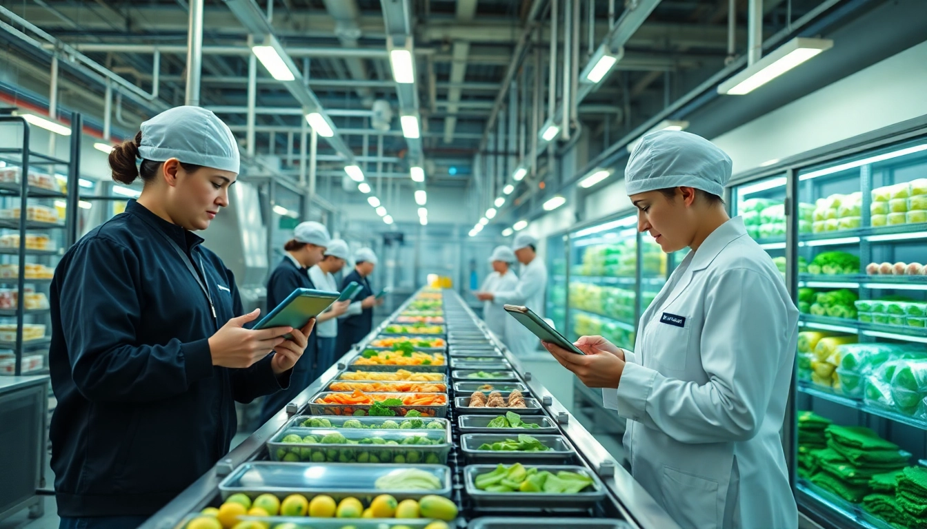 Traceability software for food manufacturers utilized in a modern production line in a food facility.