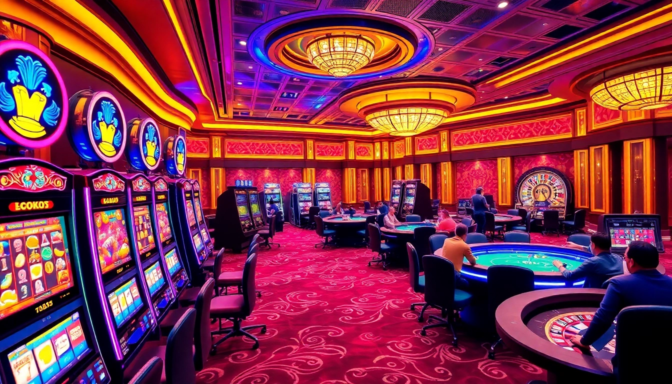 Experience thrilling gameplay at okfun casino with vibrant slot machines and exciting poker tables.